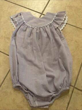 Remember Nguyen Seersucker Bubble Romper size 24 months